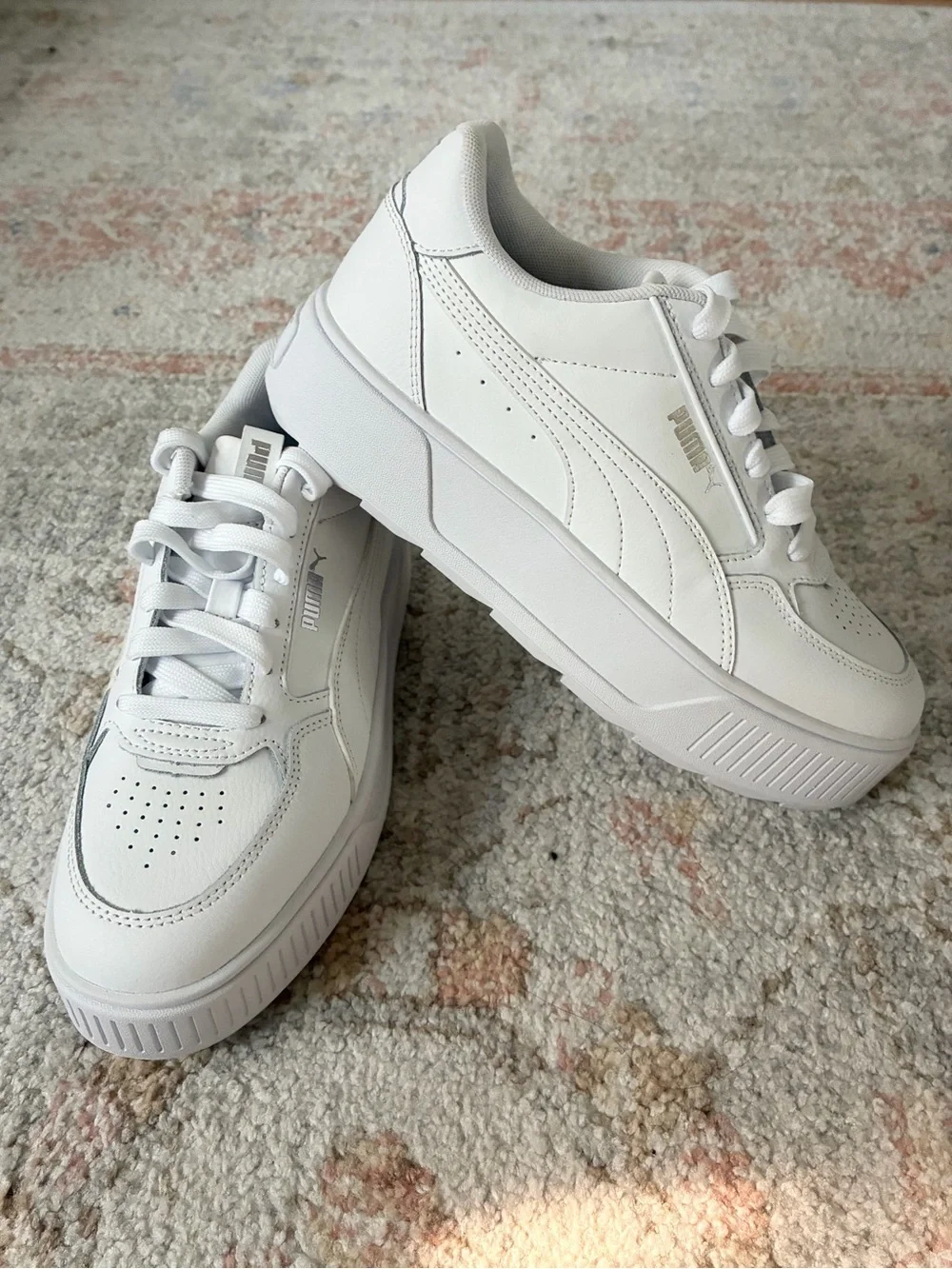 Y2K Style Puma Karmen White Chunky Platform Sneakers - US 7